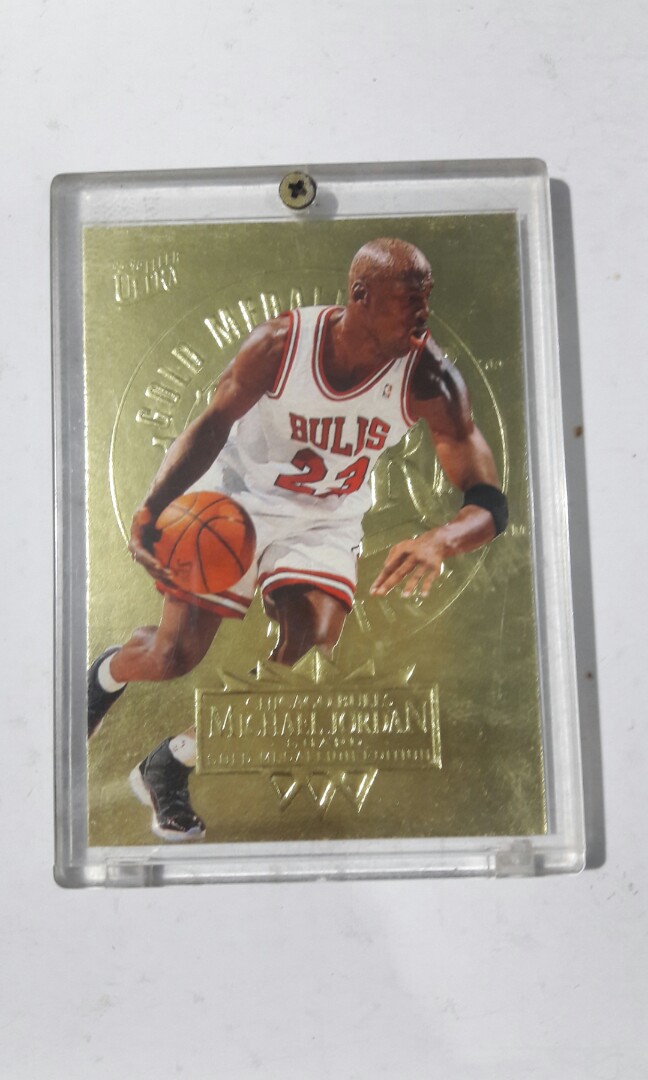 NBA Card Ultra Fleer Michael Jordan Gold Medallion, Hobbies & Toys 
