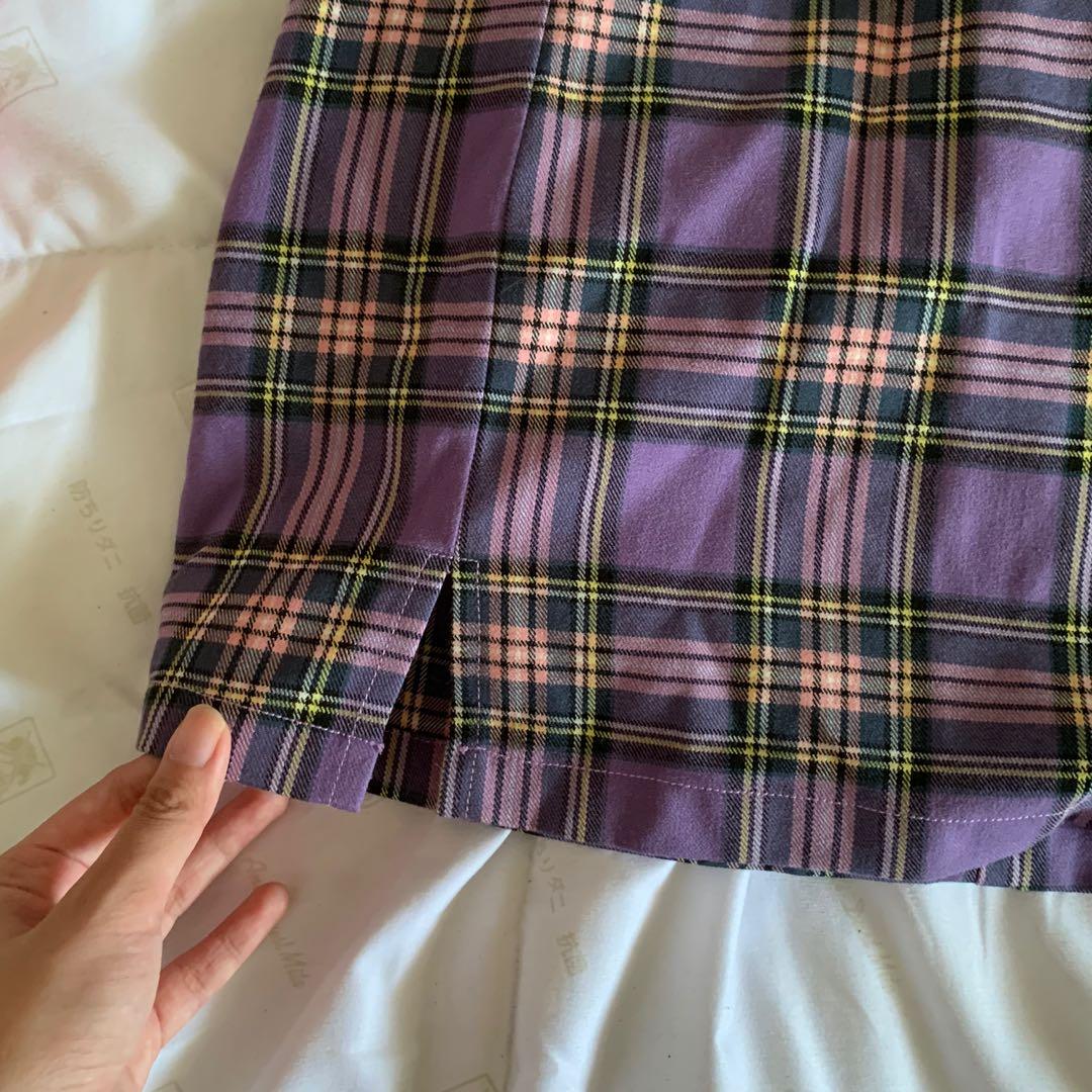 Purple Plaid Women's Skirt