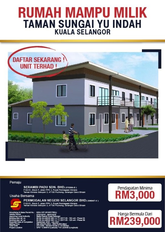 Rumah Mampu Milik Taman Sungai Yu Indah Kuala Selangor Property For Sale On Carousell