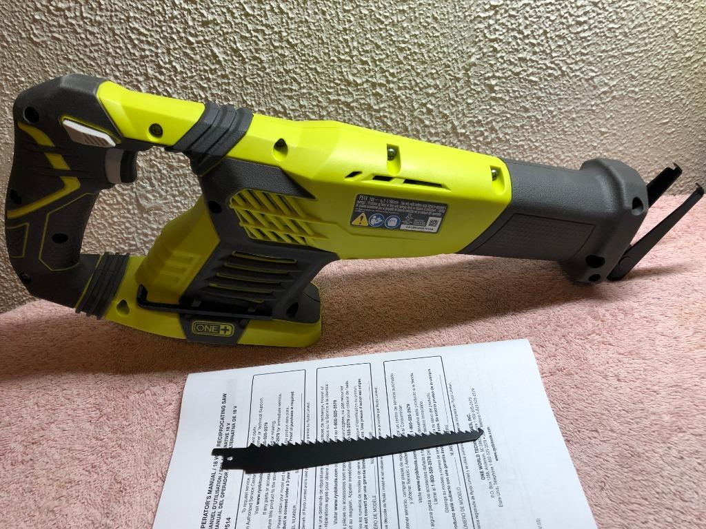 RYOBI 18Volt ONE+ LithiumIon Cordless Reciprocating saw Kit with (1) 1.5 Ah Battery and 220V