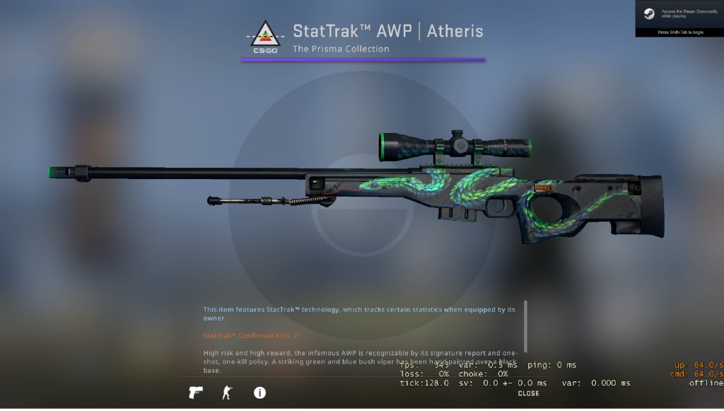 Destructum on X: 🐍Sponsored by @soulstealer_hs 🐍 👉 Awp Atheris StatTrak  FT (9.80$) ✓Follow @soulstealer_hs /Retweet ☑️Subscribe/Like (Show  proof-Full page)  ⏰ Rolling in 3 days ! #CSGO  #CSGOGiveaway #CSGO2