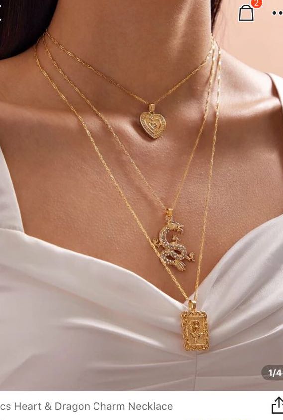 Shein hot sale dragon necklace