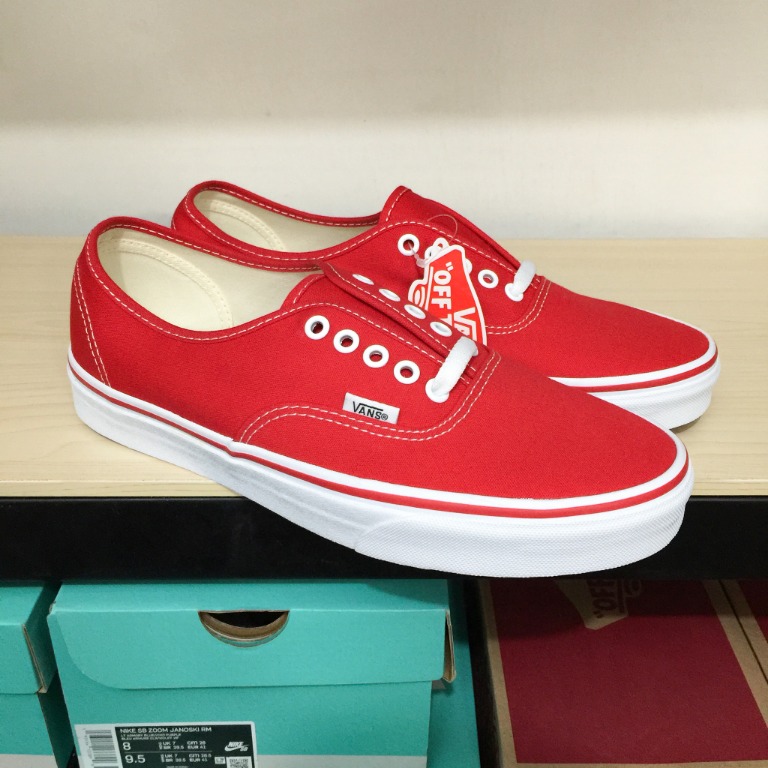 vans authentic red