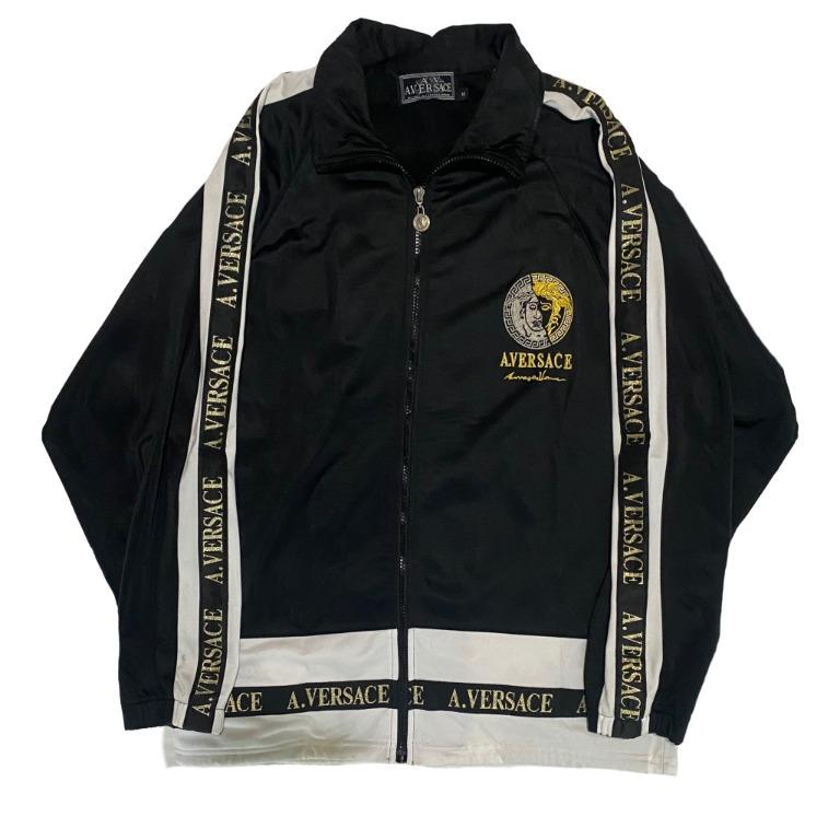 versace jacket black and white