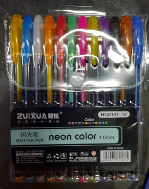 12 colors glitter pens (Category: Craft Supplies & Tools) located in Mandaluyong City. Submitted by kayeson (Listing ID 1006515345, Image 2). Description: 12 colors glitter pen Neon colors.