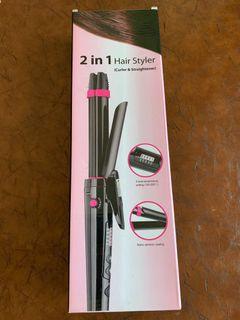 2 in 1 Hair Styler (Curler & Straightener) - brand new