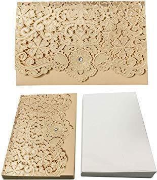 50pcs Paper Laser Cut Bronzing Wedding Baby Shower Invitation Cards With Butterfly Hollow Favors Invitation Cardstock For Engagement Birthday Graduation Design Craft Others On Carousell
