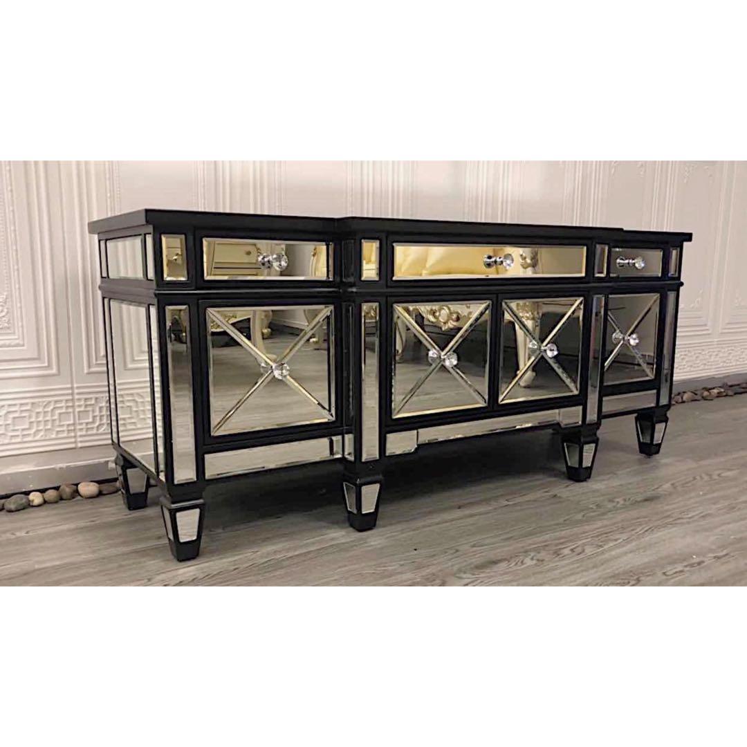 Customize Me Mirrored Luxe Tv Console Cabinet Furniture Shelves Drawers On Carousell