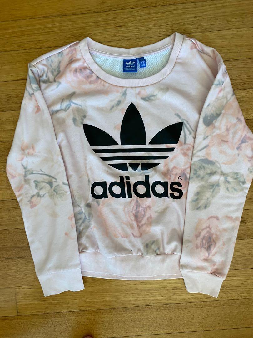 pink floral adidas shirt