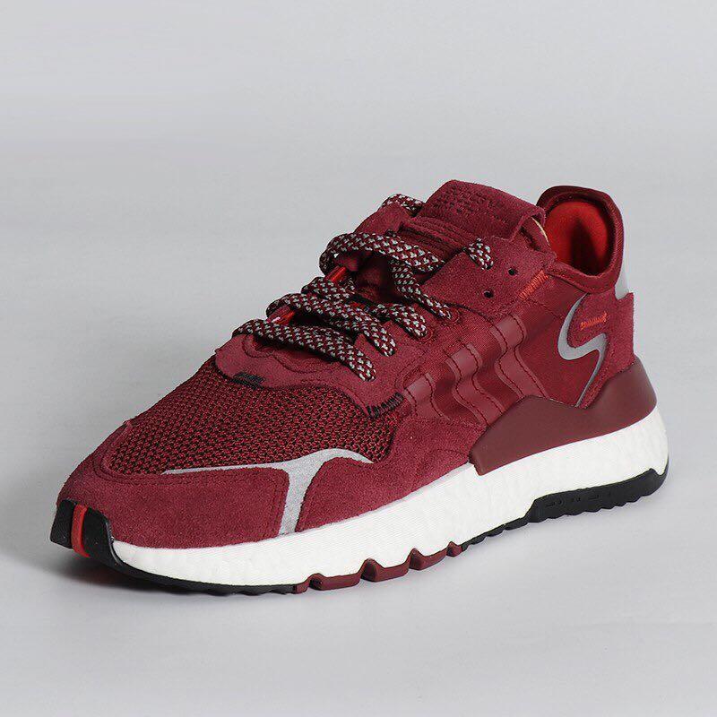 Adidas Nite Jogger 3M Burgundy ORIGINAL Men s Fashion Footwear Sneakers on Carousell