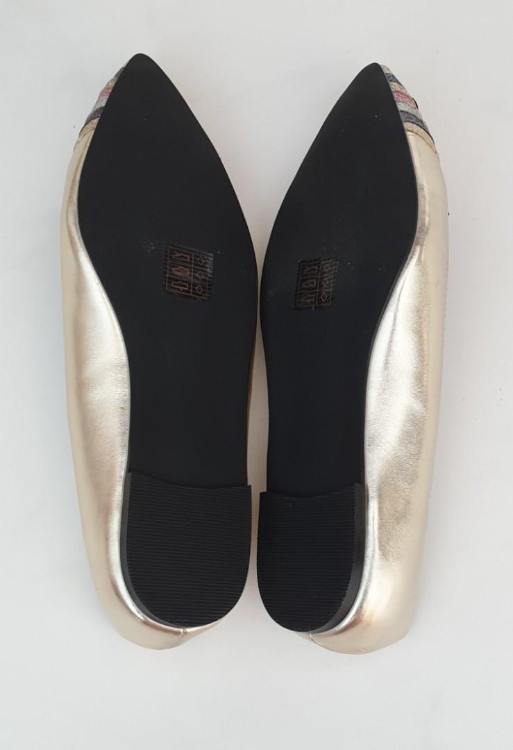 ASOS Gold Unicorn Flats WIDE Fit