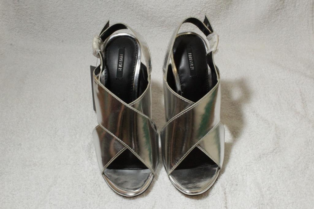 forever 21 silver heels