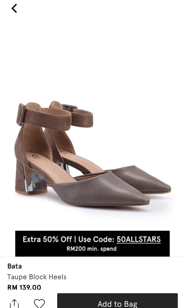 bata block heels