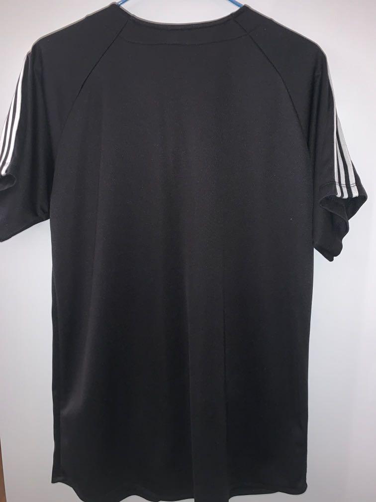 Black Oversized Baseball Jersey, Women's Fashion, Tops, Longsleeves on