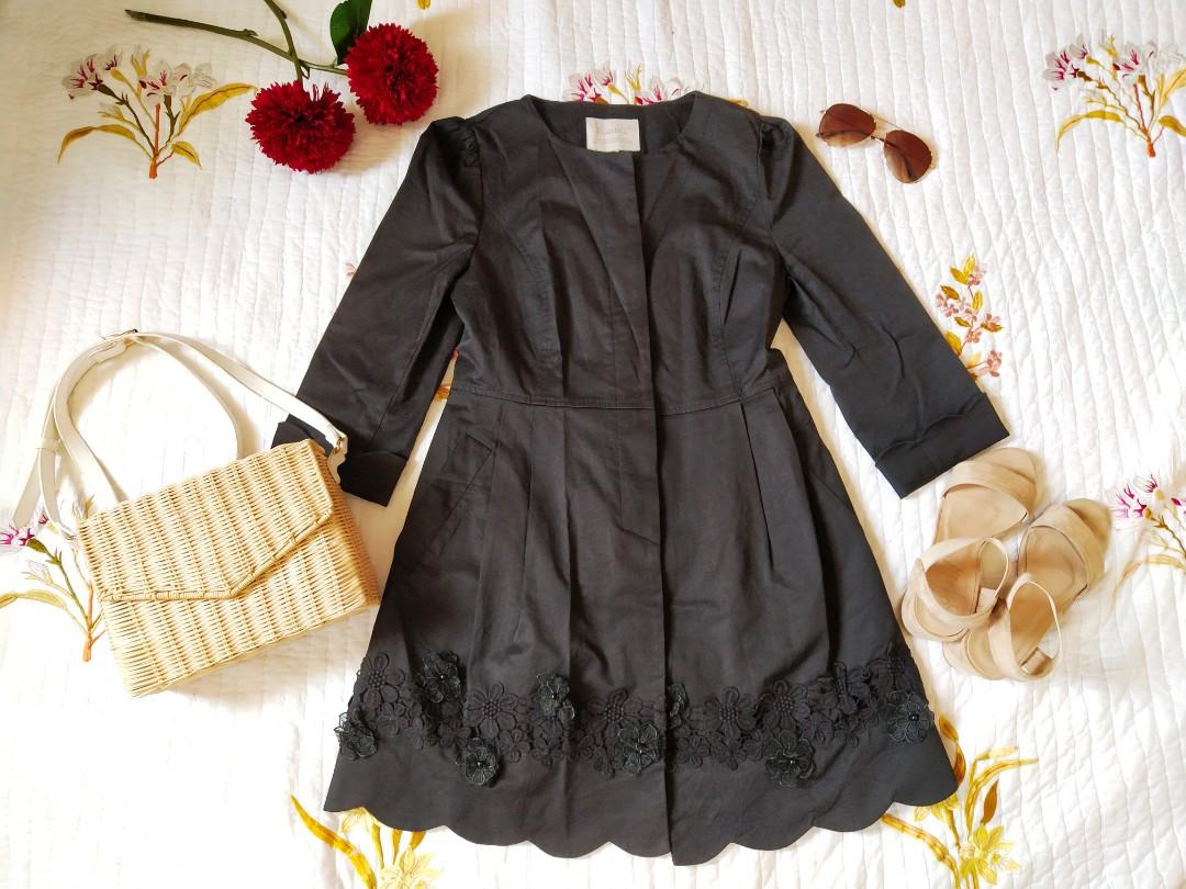 Black Trench Dress with linings, Women's Fashion, Dresses & Sets