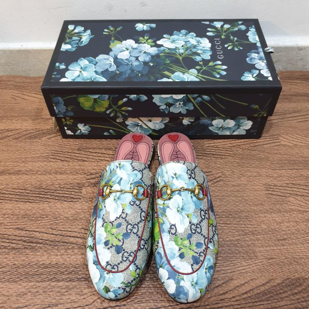 gucci flower mules