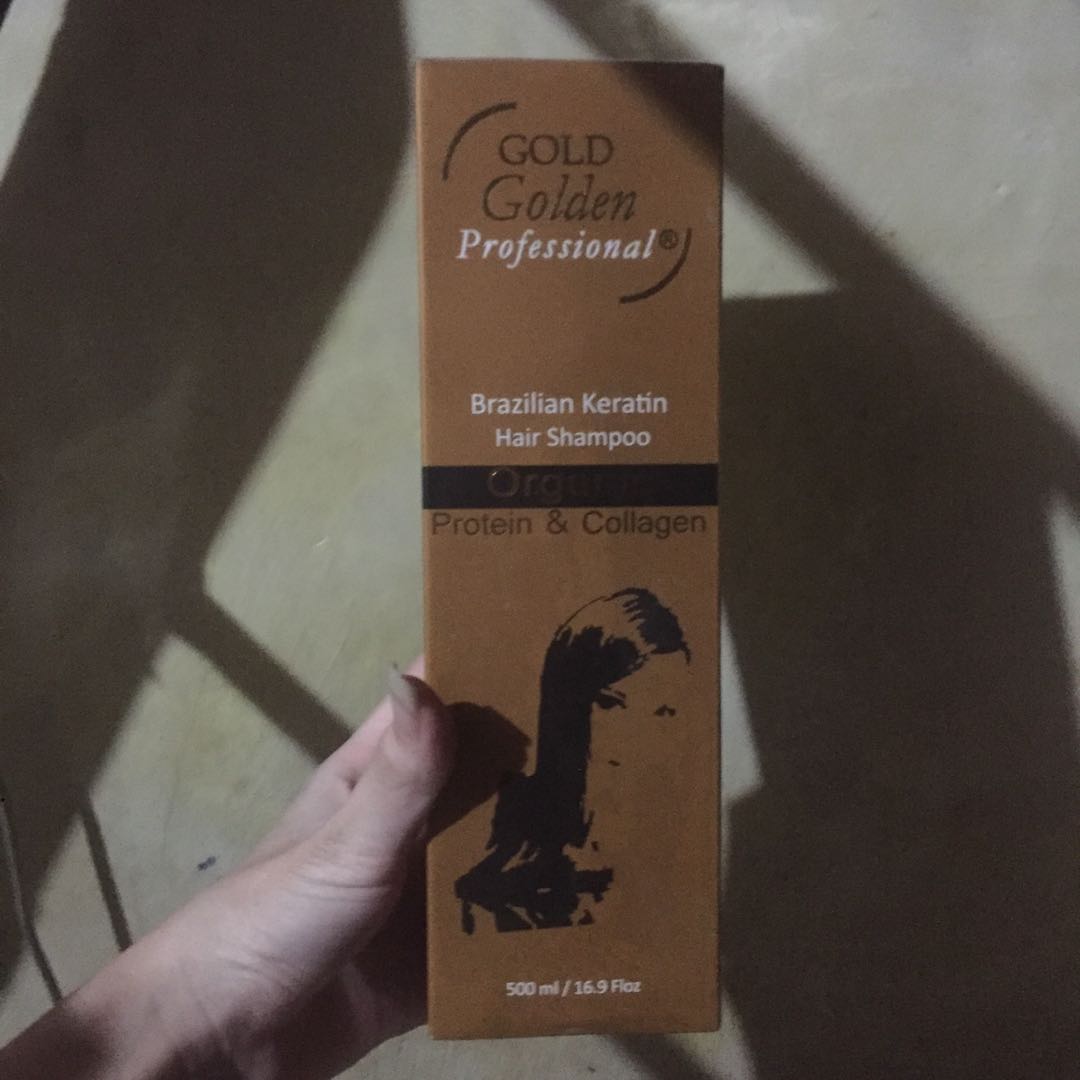 gold golden professional brazilian keratin