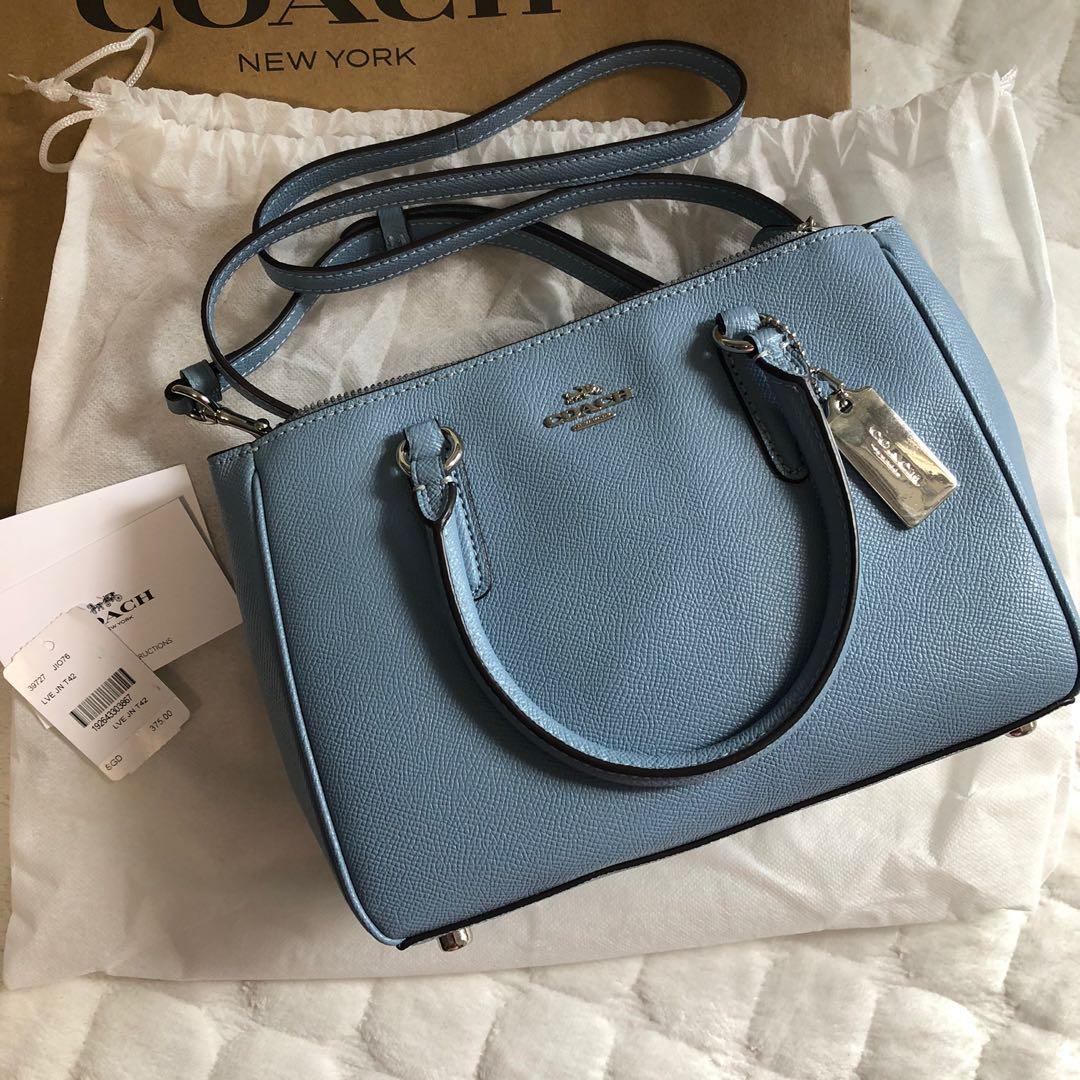 Coach baby blue purse top