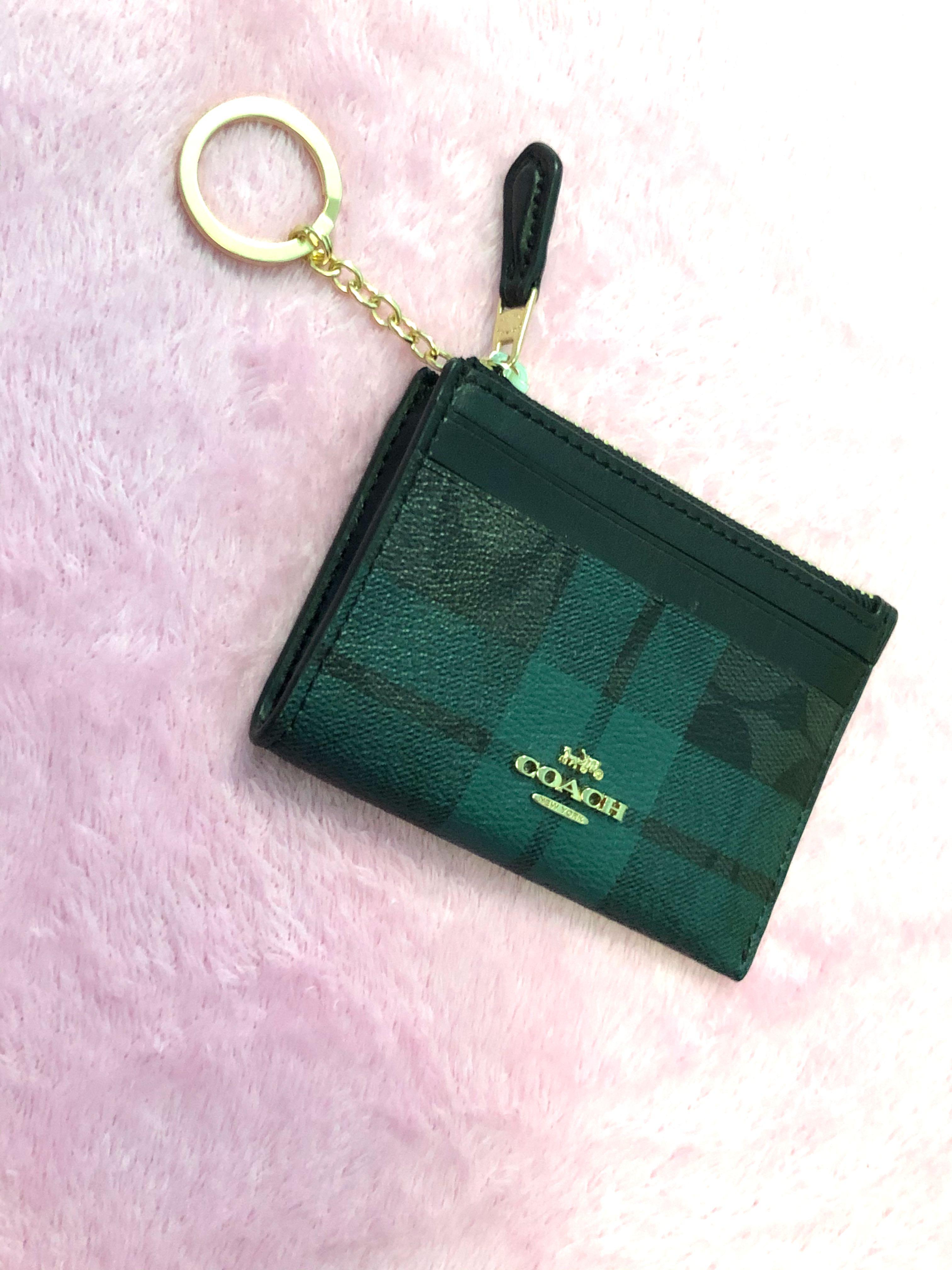 Green plaid coach purse Clearance