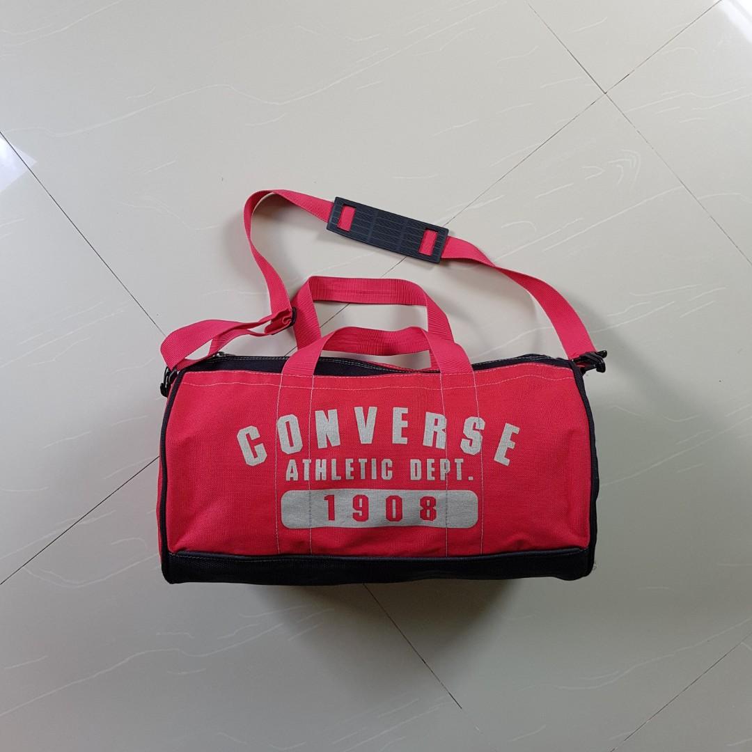 converse duffle bag red