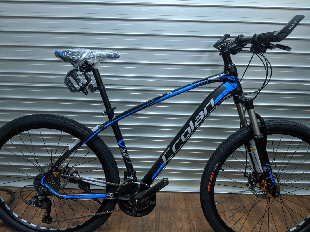 Crolan XC27.5 Mountain Bike Matte Black Blue Sports Equipment Bicycles Parts Bicycles on Carousell