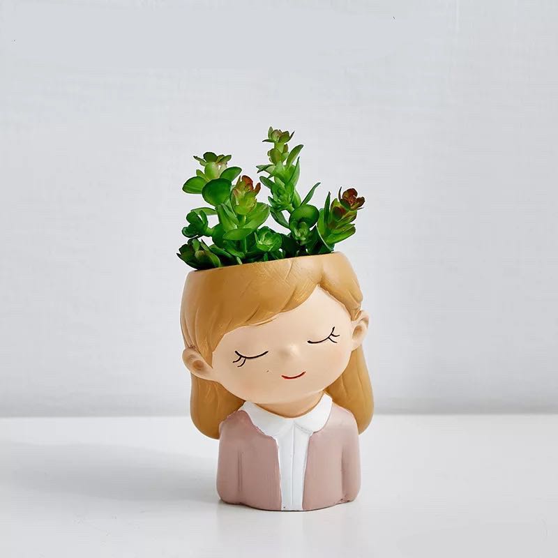 Cute Boy & Girl Flower Pot 可愛花盆 #plant pot #ll 花盆 #花瓶 #裝飾 #仙人掌