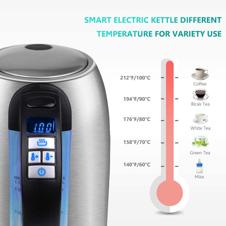 Electric Kettle, AKZIM Fast Boiling Temperature Control Water Heater