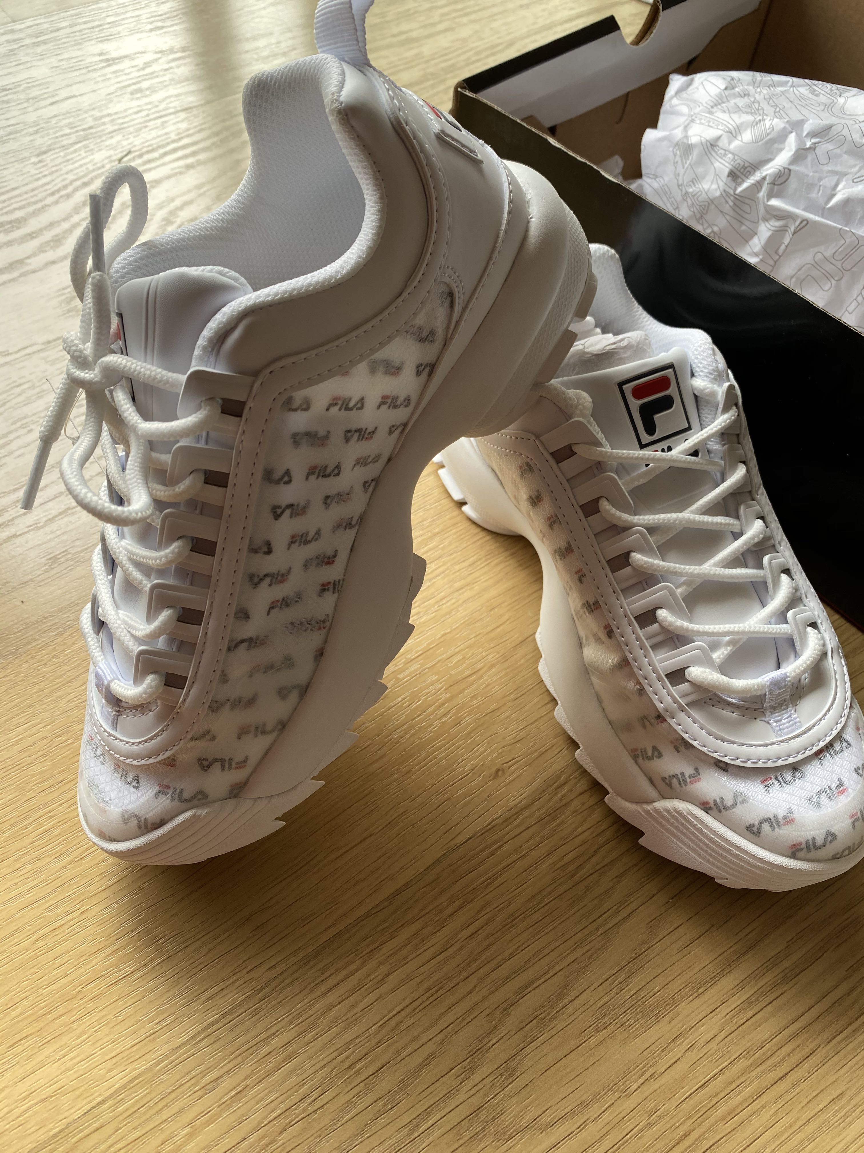 Fila Disruptor 2 Clear Logos Women s Fashion Shoes on Carousell