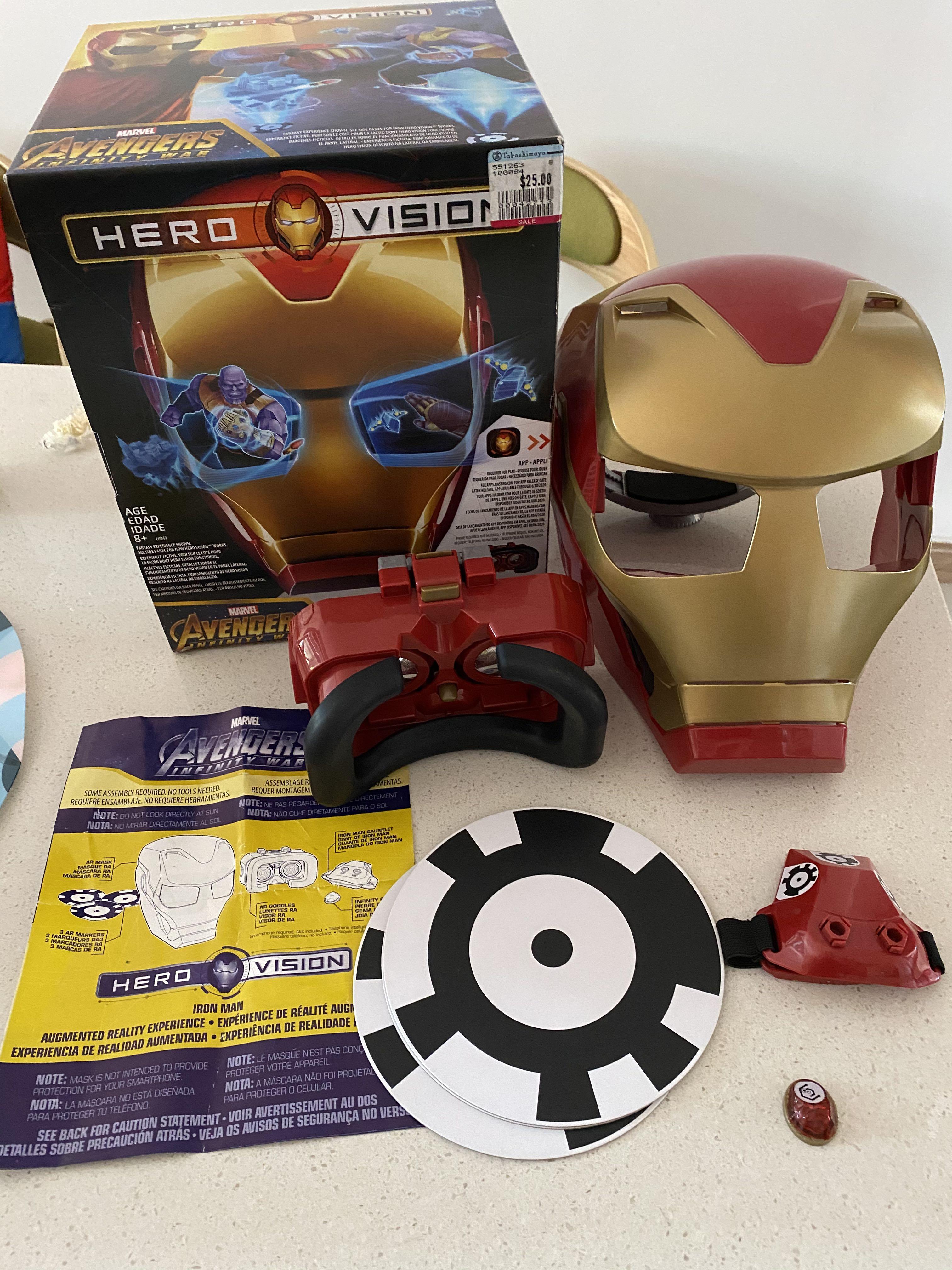 Man Helmet Mascara Hero Vision Iron Man Hero Vision Avengers