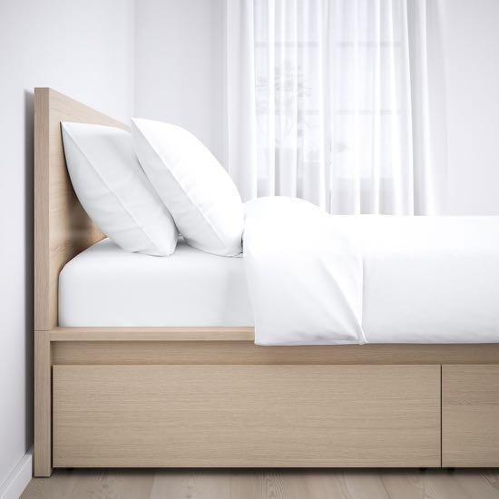 Ikea Malm Double Bed Frame Furniture Beds Mattresses On Carousell