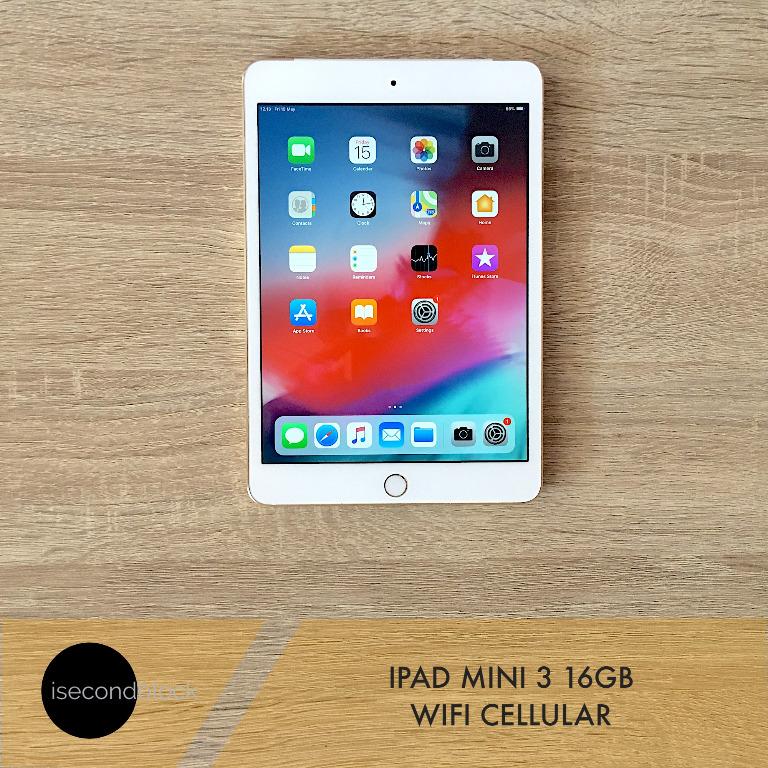 Ipad Mini 3 16gb Wifi Cell 4g Second Ori Apple Mini Gen 3 Telepon Seluler Tablet Tablet Di Carousell