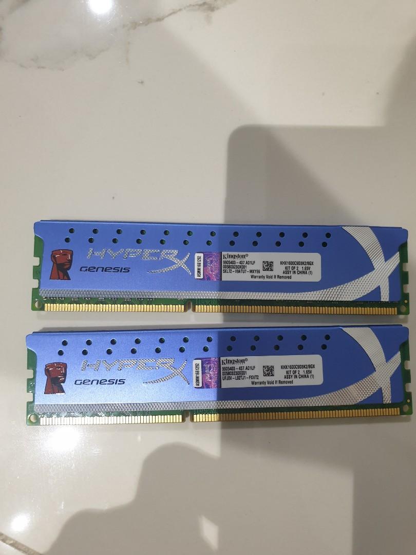 Kingston Hyper X DDR3 RAM 8G Kit - 4GBx2, Computers & Tech, Parts ...