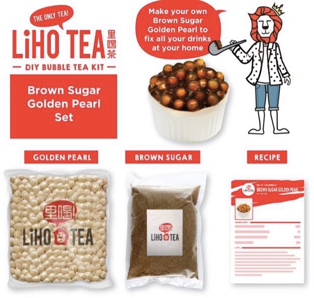 LiHO TEA DIY Brown Sugar Golden Pearl Kit for 30 Cups, Pearls Bubble