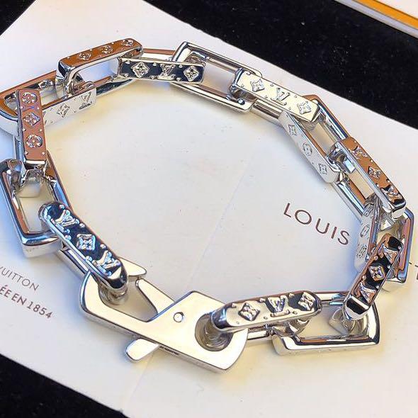 Louis Vuitton Collier Monogram Silver Tone Bracelet 8.25″ – Engagement  Corner