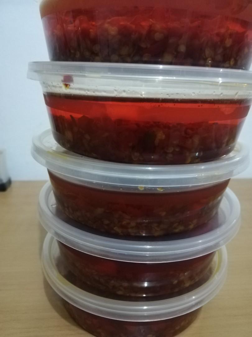 Master Siomai, Korean Kimchi, Chili Garlic Oil and Del Monte juice