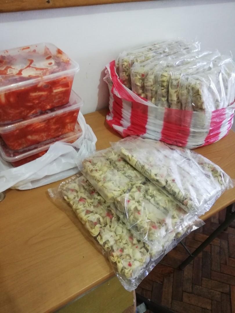 Master Siomai, Korean Kimchi, Chili Garlic Oil and Del Monte juice