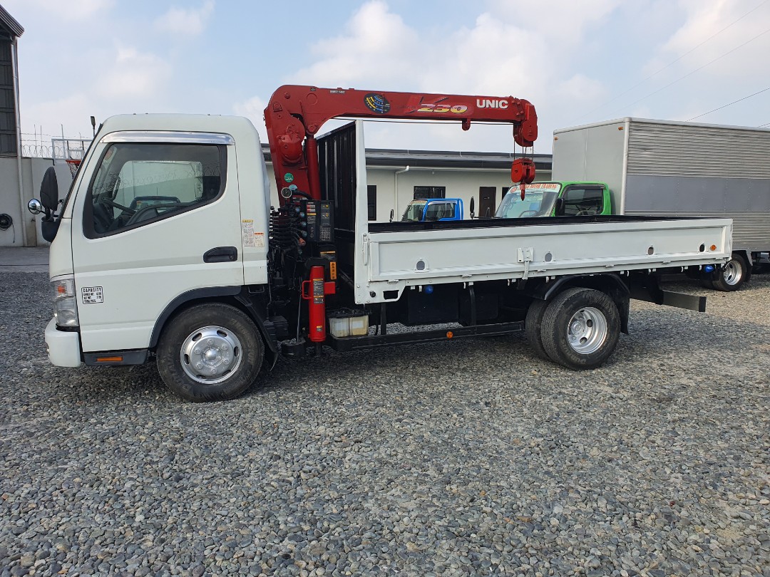 Mitsubishi Canter Boom Truck - 3 Section 2.3 Tons - dropside - New Arrival Japan Surplus