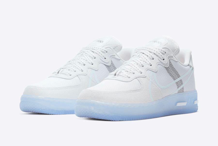 Air force one react qs white ice clearance