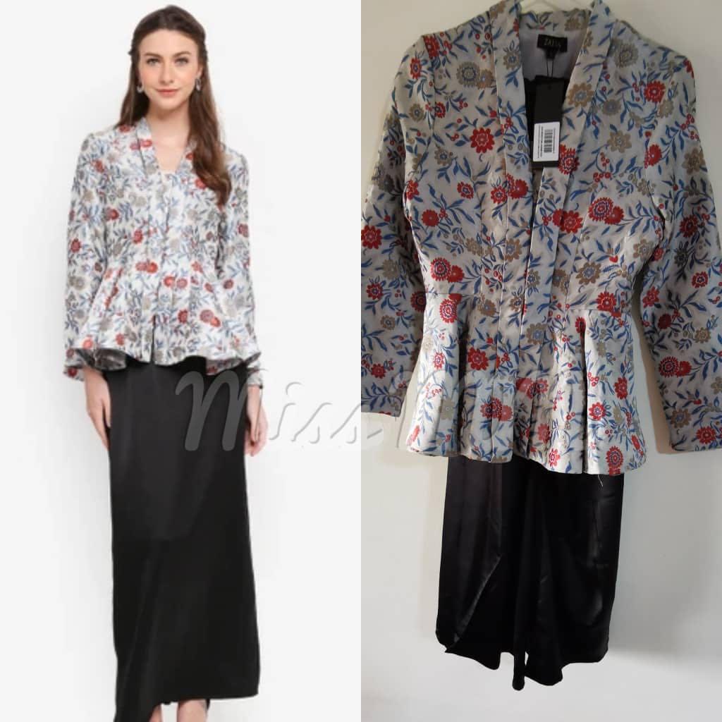 Zalia jacquard peplum kebaya top