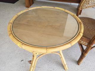 Rattan coffee table