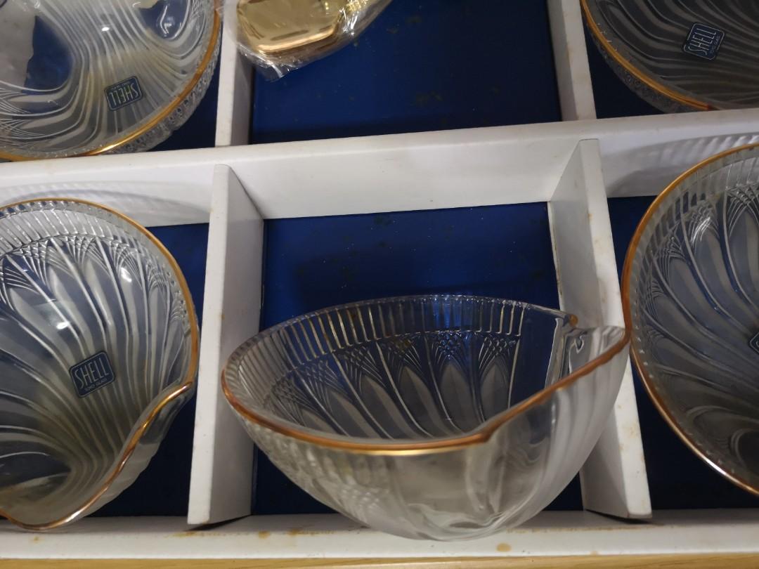 Shell Dessert Toyo glass set, Furniture & Home Living, Kitchenware