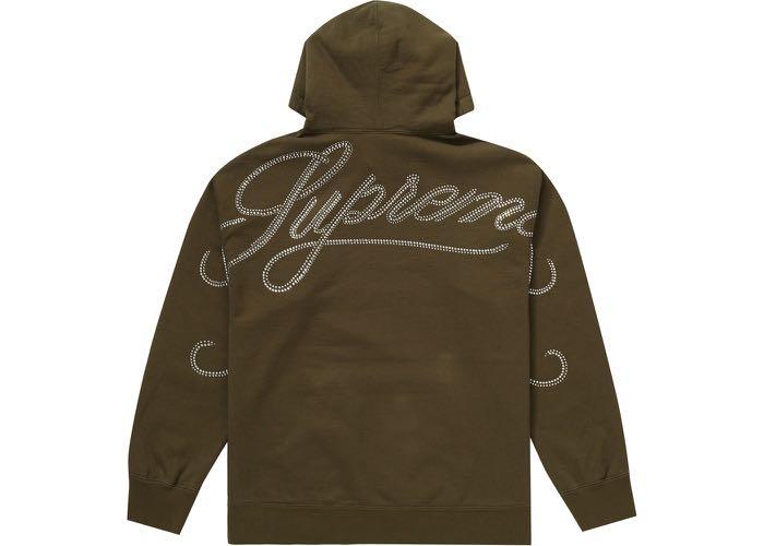 Supreme bedazzled hoodie store