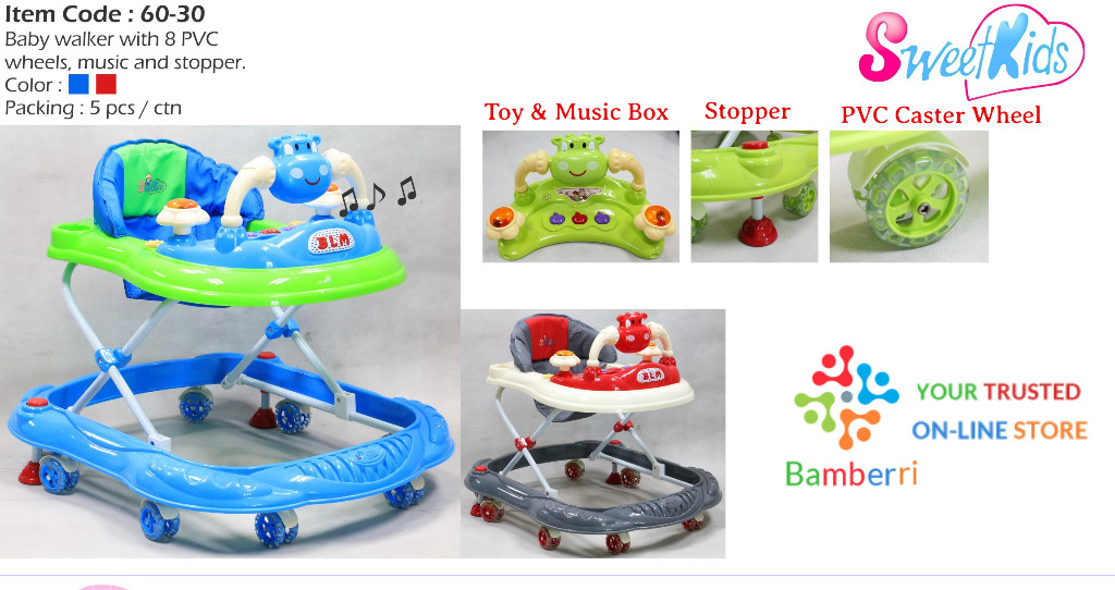 baby walker with stopper