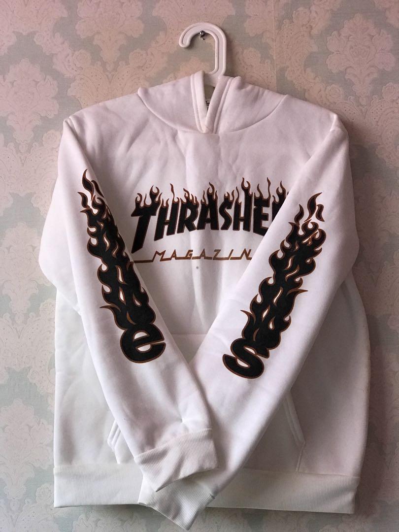 Thrasher deals hoodie white