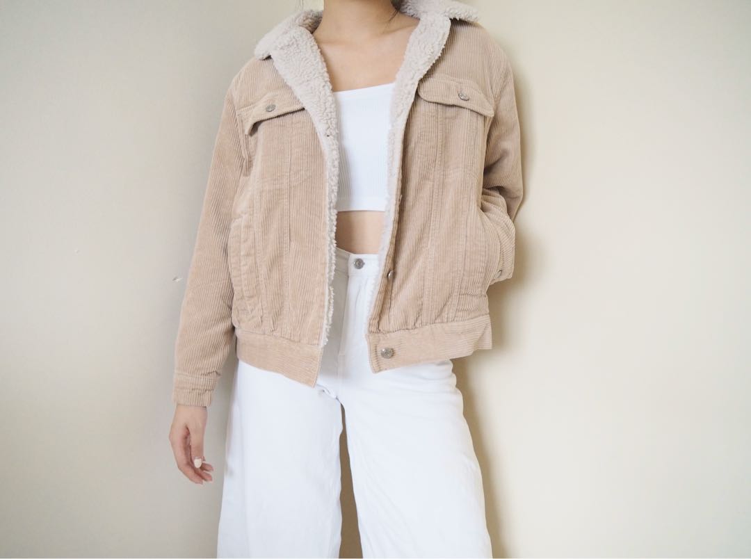 Topshop corduroy zip up jacket hotsell