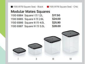 Tupperware square modular mates