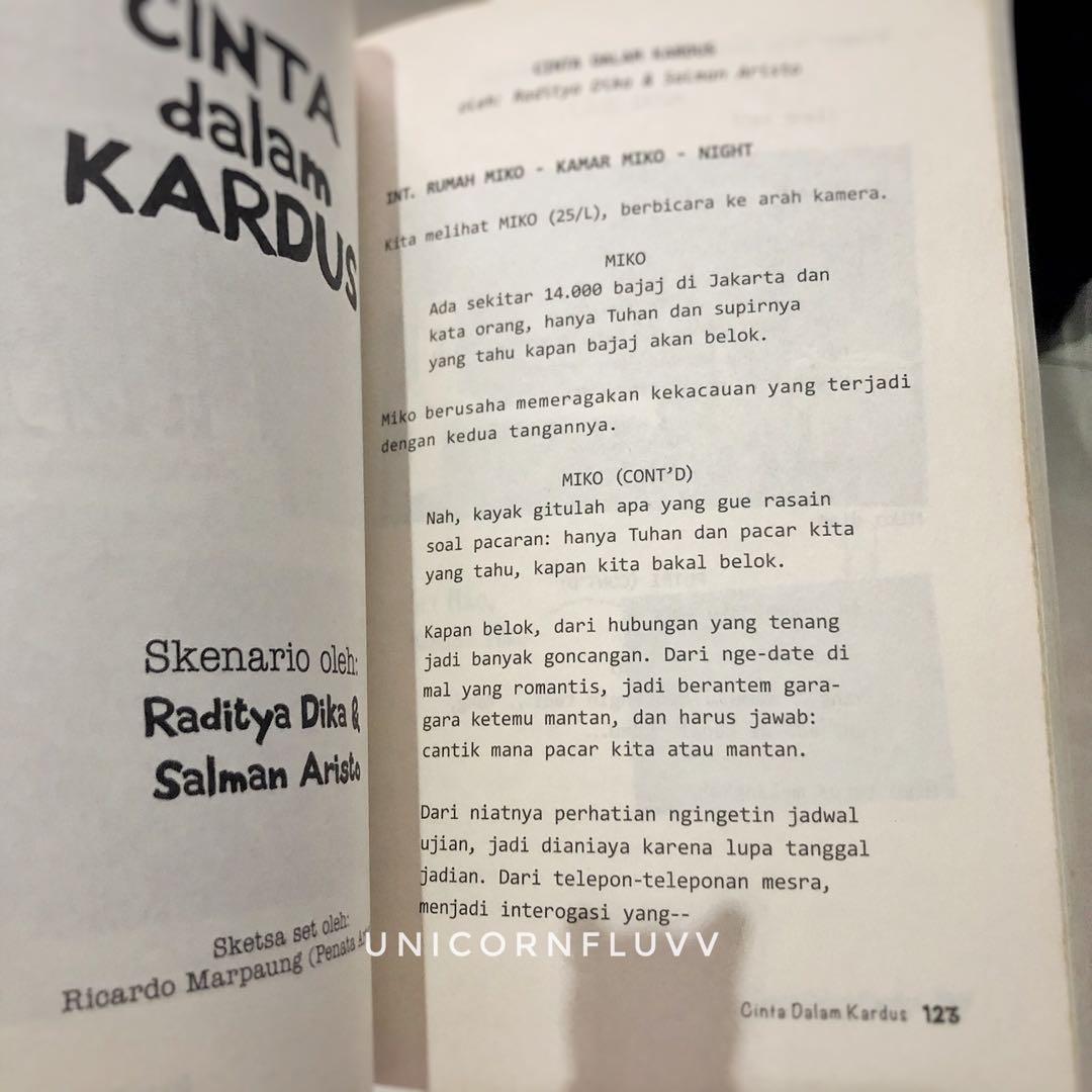 Kata Kata Raditya Dika Cinta Dalam Kardus Kita