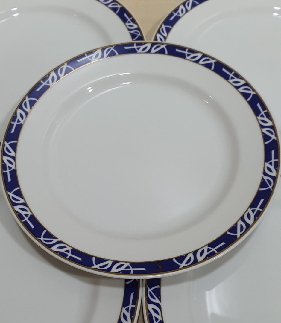YSL plates set, Furniture & Home Living, Kitchenware & Tableware