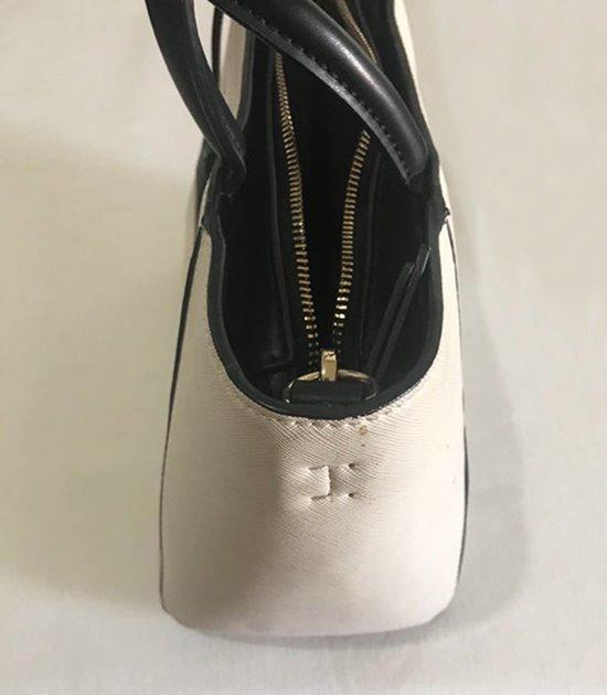 ZARA BASIC Collection Black and White Leather Convertible to Crossbody