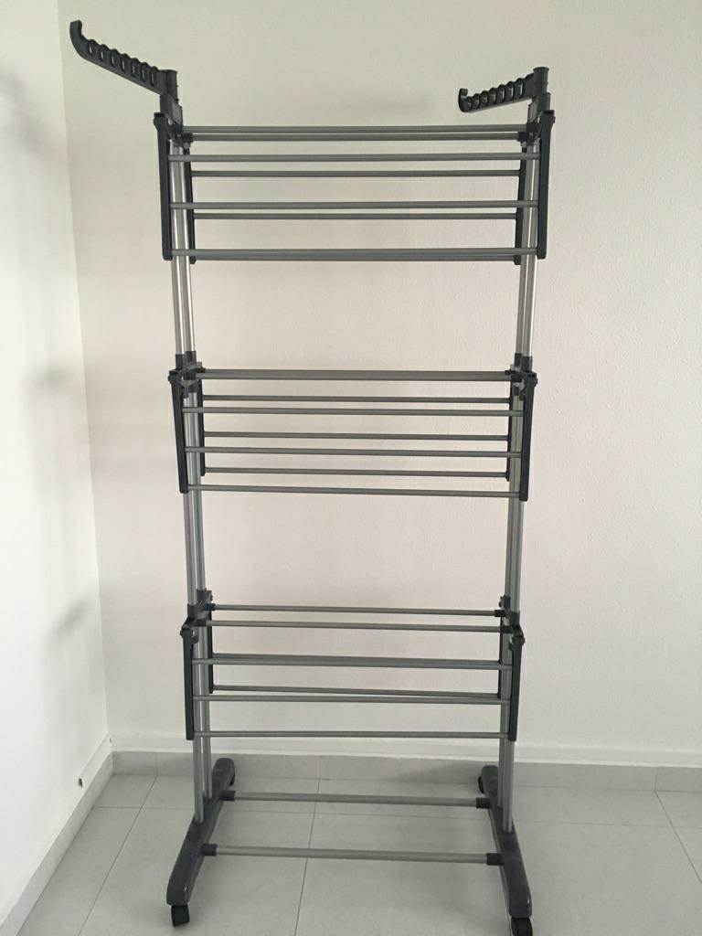 3 Layers Of Clothes Hanger Rack Laundry Drying Rack Furniture
